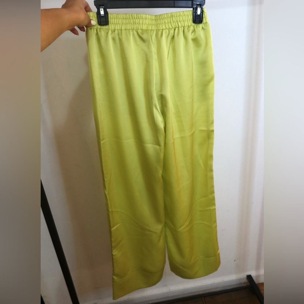 Apparis Wide Leg Satin Silk Sandra Pant